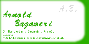 arnold bagameri business card