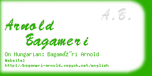 arnold bagameri business card